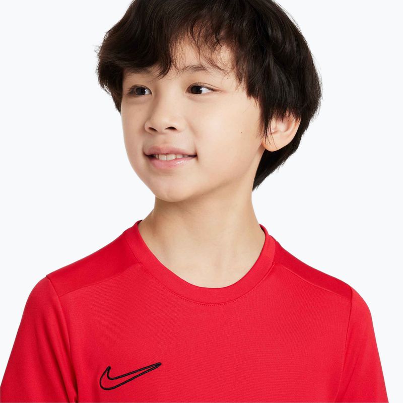 Children's football T-shirt Nike Academy Dri-Fit Jr university red/university red/black 4