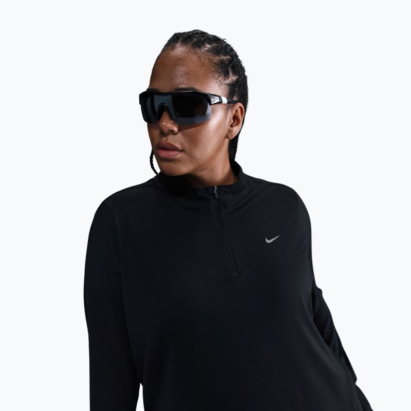 Women's running longsleeve Nike Swift Dri-FIT UV 1/4-Zip Plus Size black 3