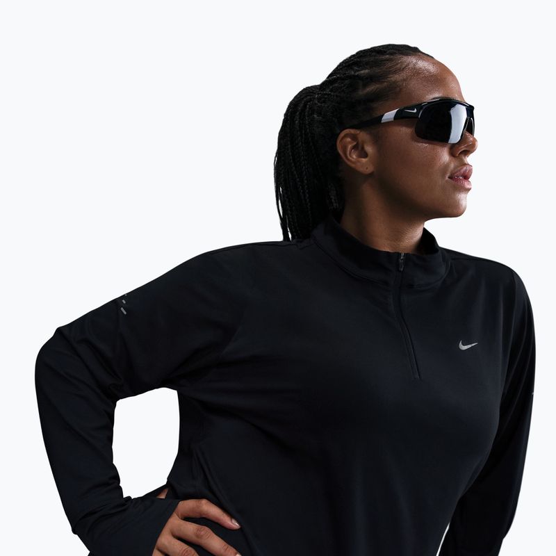 Women's running longsleeve Nike Swift Dri-FIT UV 1/4-Zip Plus Size black 4