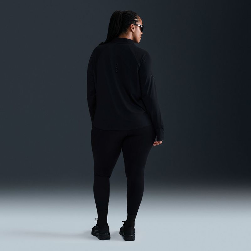 Women's running longsleeve Nike Swift Dri-FIT UV 1/4-Zip Plus Size black 11