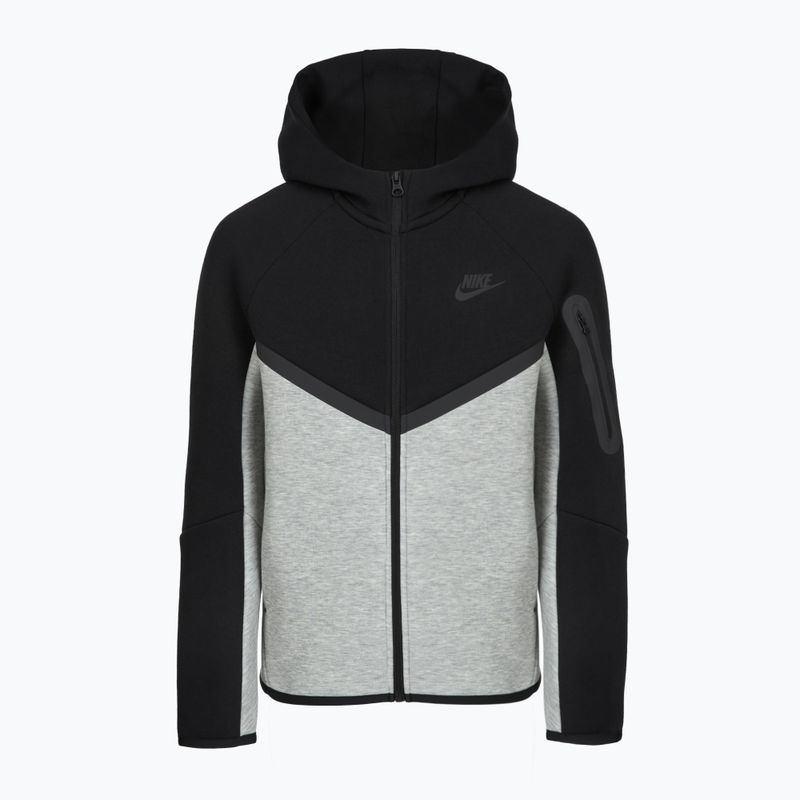 Children's sweatshirt Nike Sportswear Tech Fleece Full Zip dark grey heather/black/black/black 9