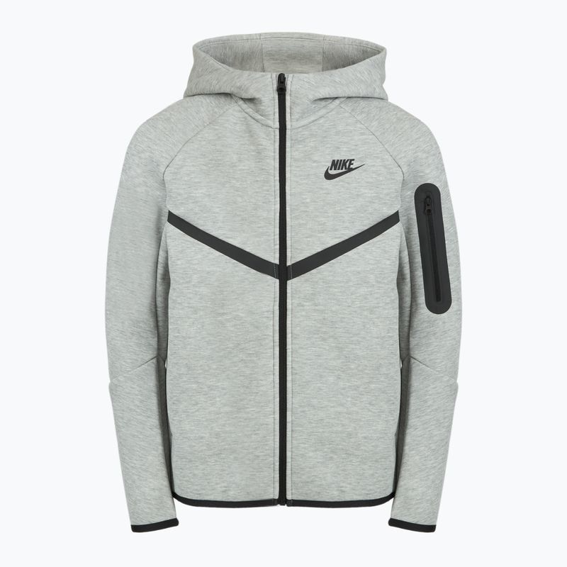 Children's sweatshirt Nike Sportswear Tech Fleece Full-Zip dark grey heather/black/black 9