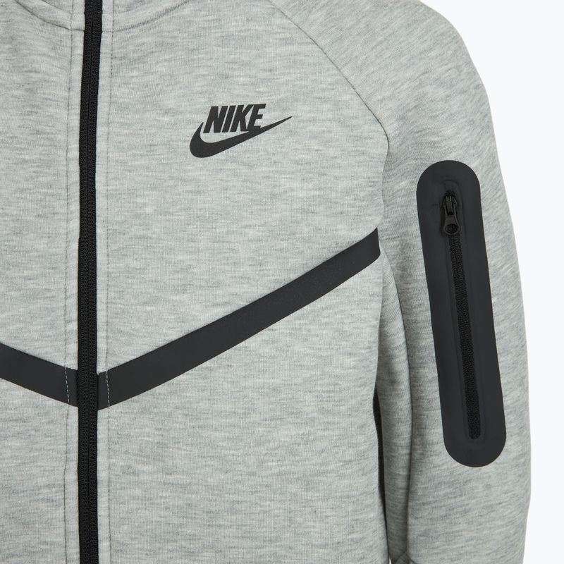 Children's sweatshirt Nike Sportswear Tech Fleece Full-Zip dark grey heather/black/black 11