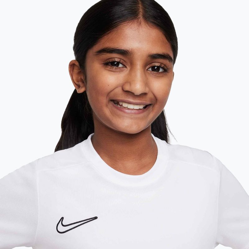 Children's football T-shirt Nike Academy Dri-Fit Jr white/white/black/black 4