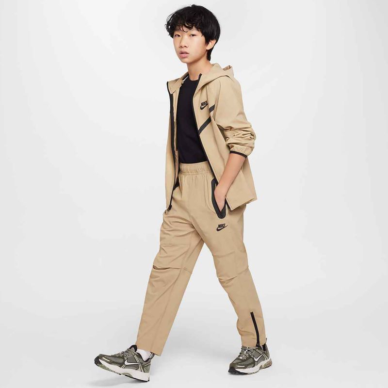 Children's trousers Nike Tech Woven parachute beige/black 2