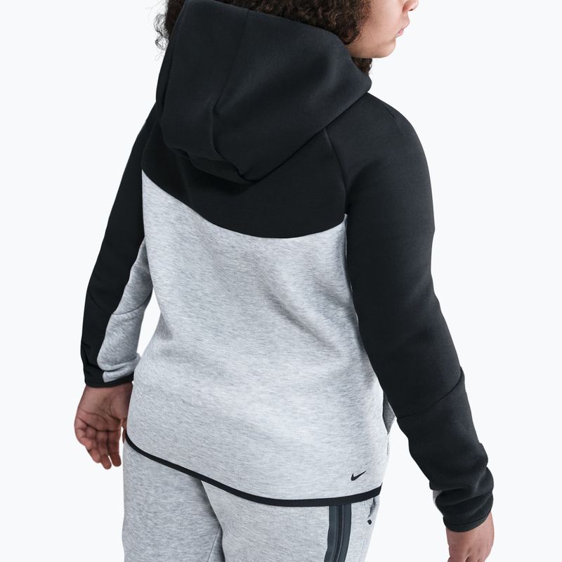 Children's sweatshirt Nike Sportswear Tech Fleece Full-Zip dark grey heather/black/black/black 5