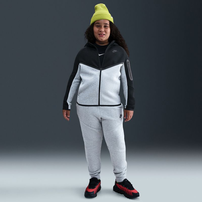 Children's sweatshirt Nike Sportswear Tech Fleece Full-Zip dark grey heather/black/black/black 10