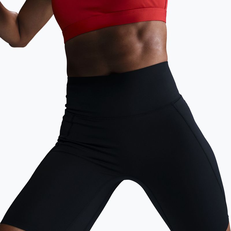 Women's training shorts Nike Universa High Waisted Biker 8" black/anthracite/dark smoke grey 4