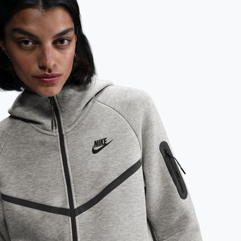 Women's sweatshirt Nike Sportswear Tech Fleece Windrunner dark grey heather/black 5