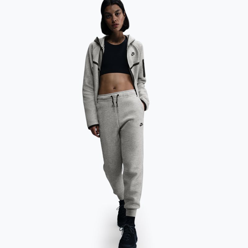 Women's trousers Nike Sportswear Tech Fleece Mid-Rise dark grey heather/black 2