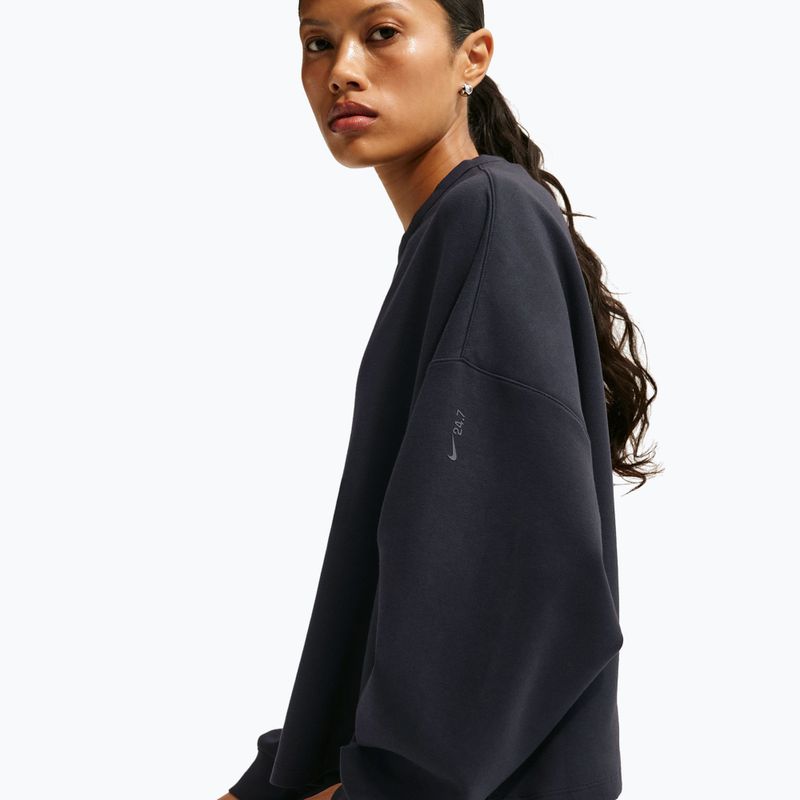 Women's training sweatshirt Nike 24.7 ImpossiblySoft Black/Dark Smoke Grey 4