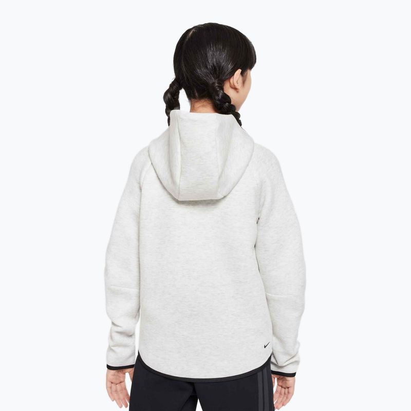 Kids' sweatshirt Nike Sportswear Tech Fleece light grey/heather/black/black 3