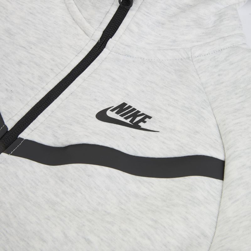 Children's sweatshirt Nike Sportswear Tech Fleece light grey/heather/black/black 3