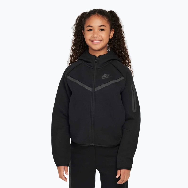 Kids' sweatshirt Nike Sportswear Tech Fleece black/black/black