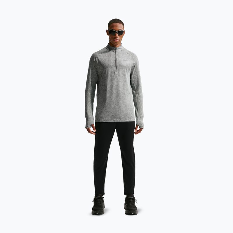 Men's running sweatshirt Nike Stride 1/4 Zip Dri-Fit smoke grey/heather 2