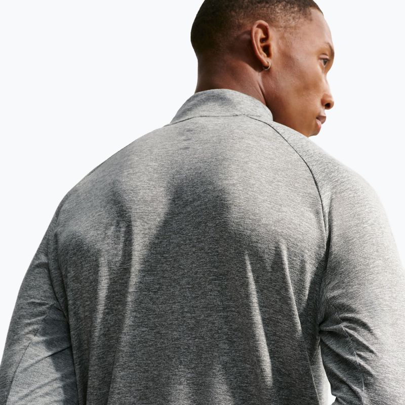 Men's running sweatshirt Nike Stride 1/4 Zip Dri-Fit smoke grey/heather 6