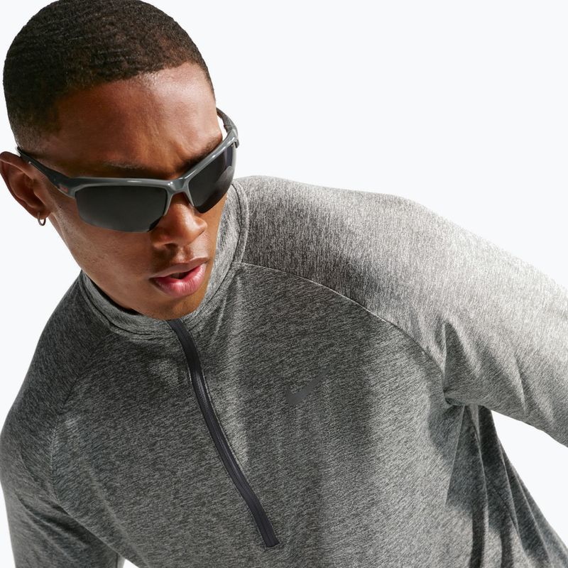 Men's running sweatshirt Nike Stride 1/4 Zip Dri-Fit smoke grey/heather 7