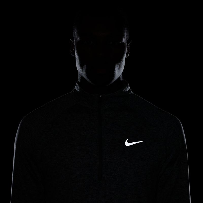 Men's running sweatshirt Nike Stride 1/4 Zip Dri-Fit smoke grey/heather 10