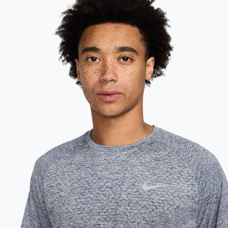 Men's Nike Stride ADV thunder blue / heather running shirt 4