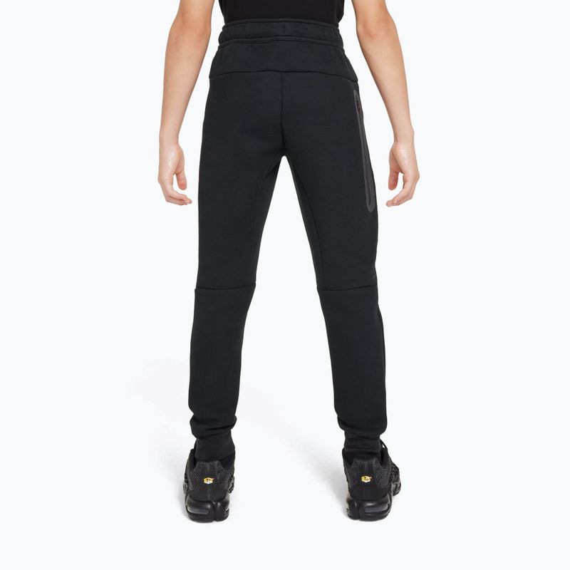 Children's trousers Nike Sportswear Tech Fleece black/dark grey heather/black/black 2