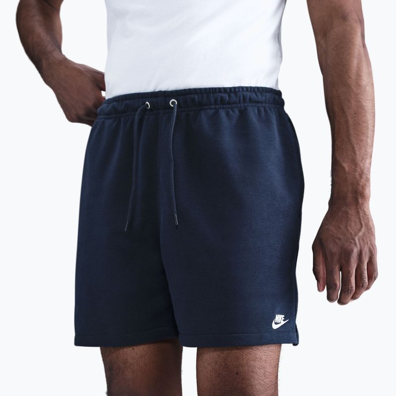 Men's shorts Nike Club French Terry Flow obsidian/obsidian/white 4
