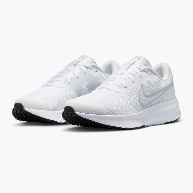 Nike Run Defy women's running shoes white / pure platinum / black 3