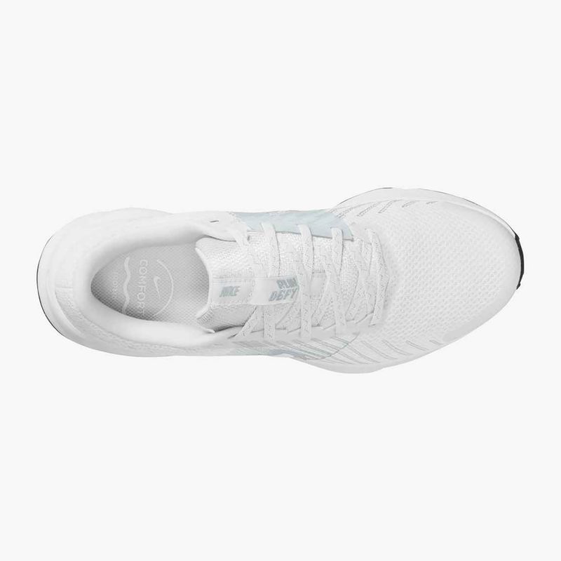 Nike Run Defy women's running shoes white / pure platinum / black 6