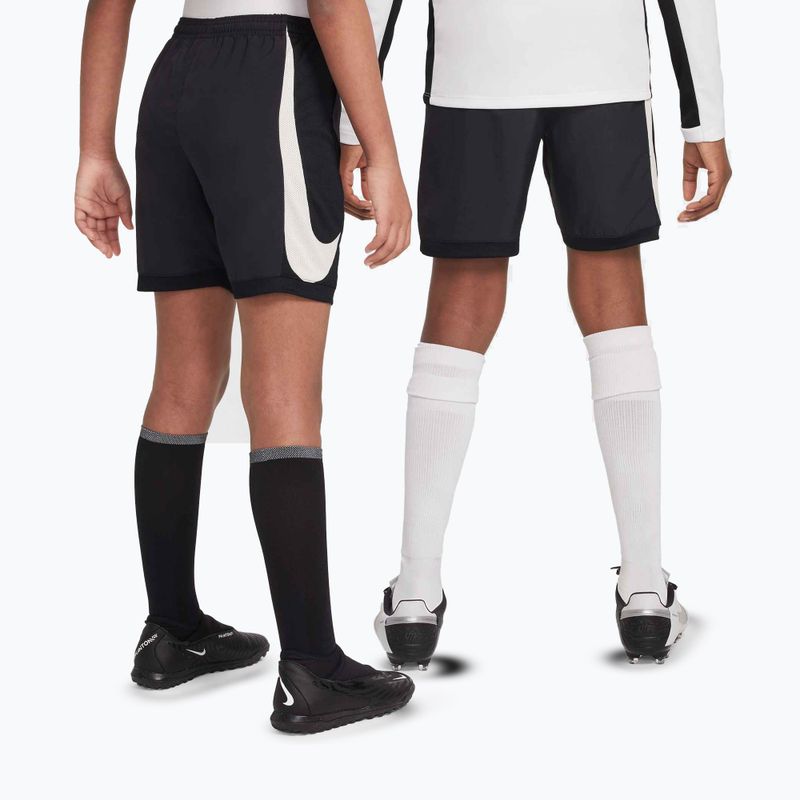 Children's football shorts Nike Academy Dri-Fit Jr black/black/pale ivory/ pale ivory 9