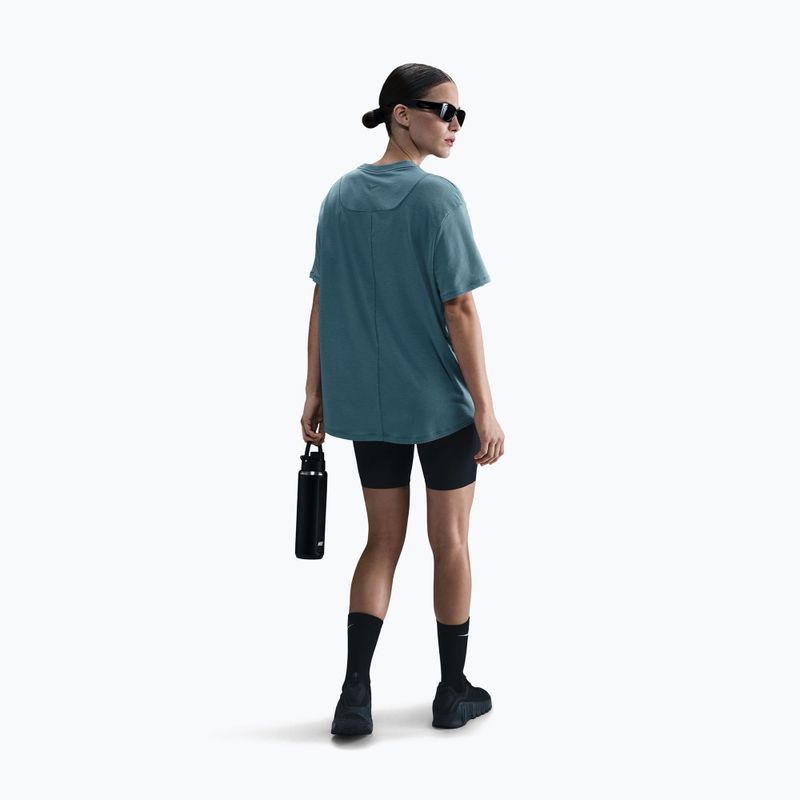 Women's T-shirt Nike One Relaxed Dri-Fit smokey blue/black 3