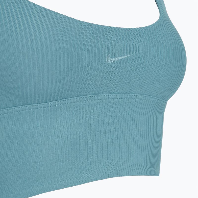 Training bra Nike Zenvy Rib Light Support smokey blue/white 3