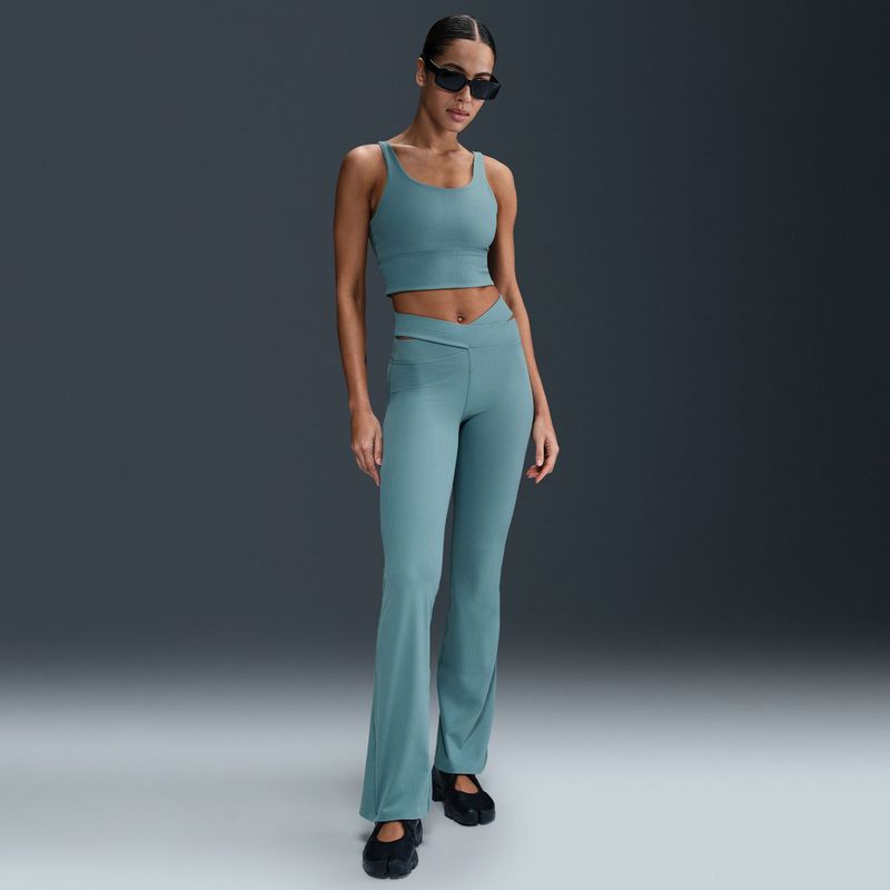 Training bra Nike Zenvy Rib Light Support smokey blue/white 4