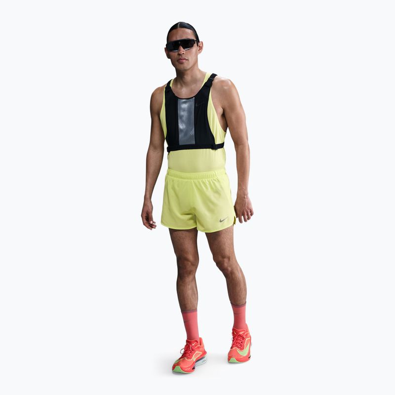 Men's running shorts Nike Fast Dri-Fit Brief Lined 3" light lemon twist/black 2