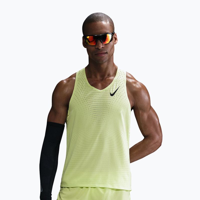 Men's running shirt Nike AeroSwift Dri-Fit ADV light lemon twist/black