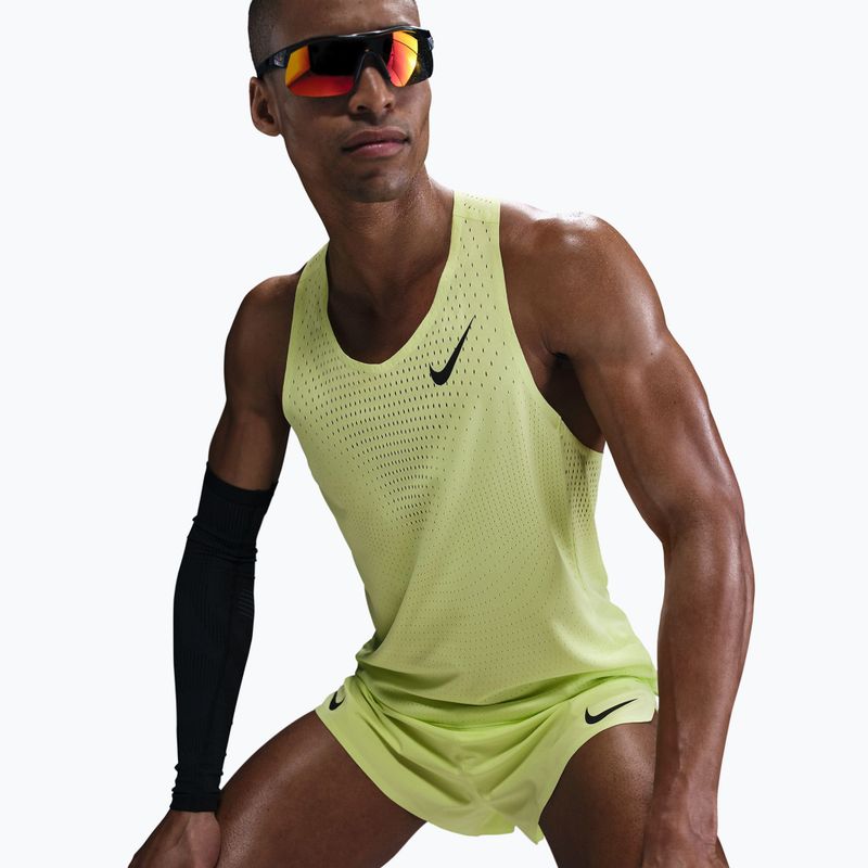 Men's running shirt Nike AeroSwift Dri-Fit ADV light lemon twist/black 6