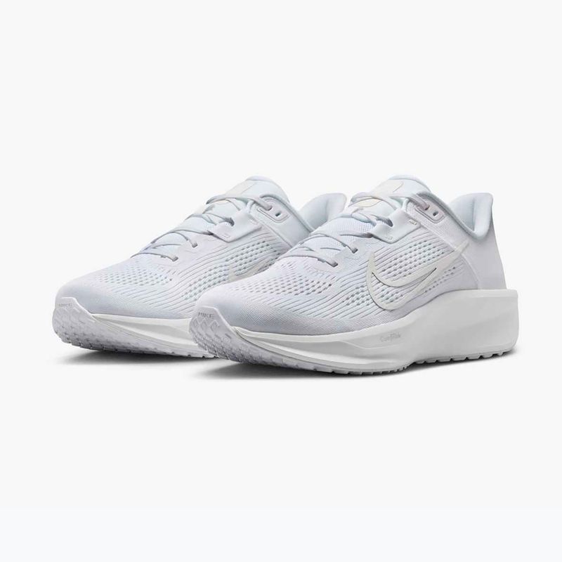 Nike Quest 6 men's running shoes white / platinum tint / white 3