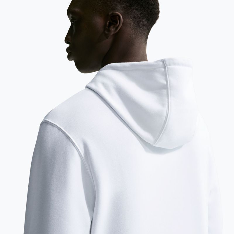 Men's sweatshirt Nike Club Pullover Hoodie white/white/black 5