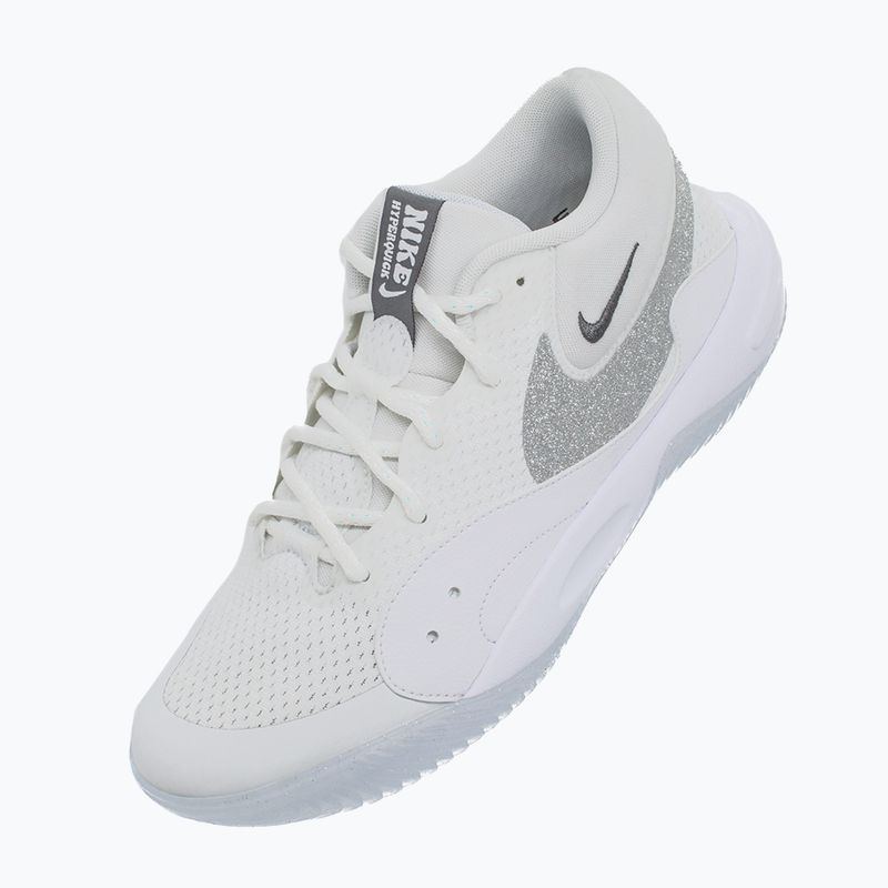 Women's volleyball shoes Nike Hyperquick Court Flight SE smmit white/metalic silver/pure platinum 14