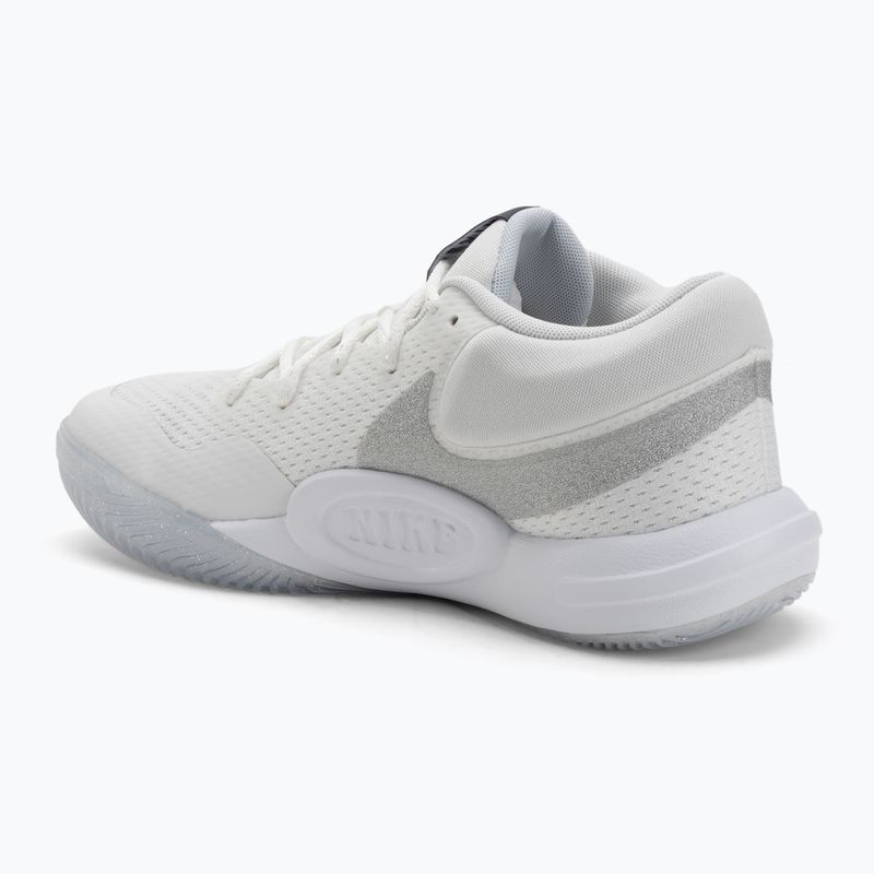 Women's volleyball shoes Nike Hyperquick Court Flight SE smmit white/metalic silver/pure platinum 3