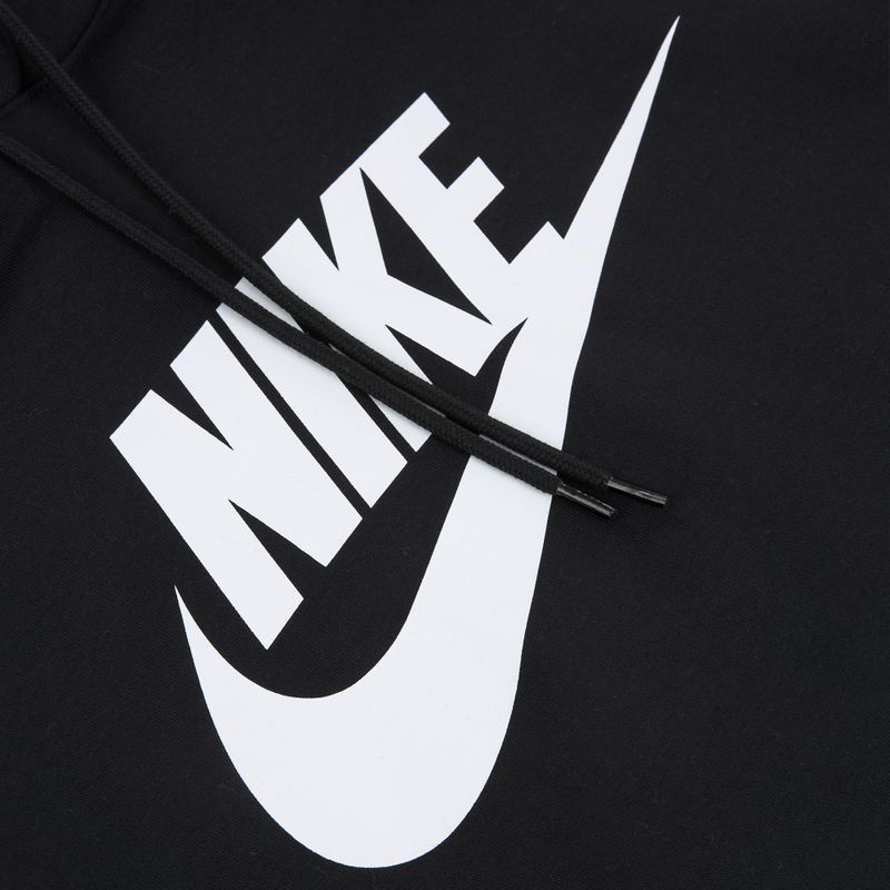 Men's sweatshirt Nike Club Pullover Hoodie black/black/white 8