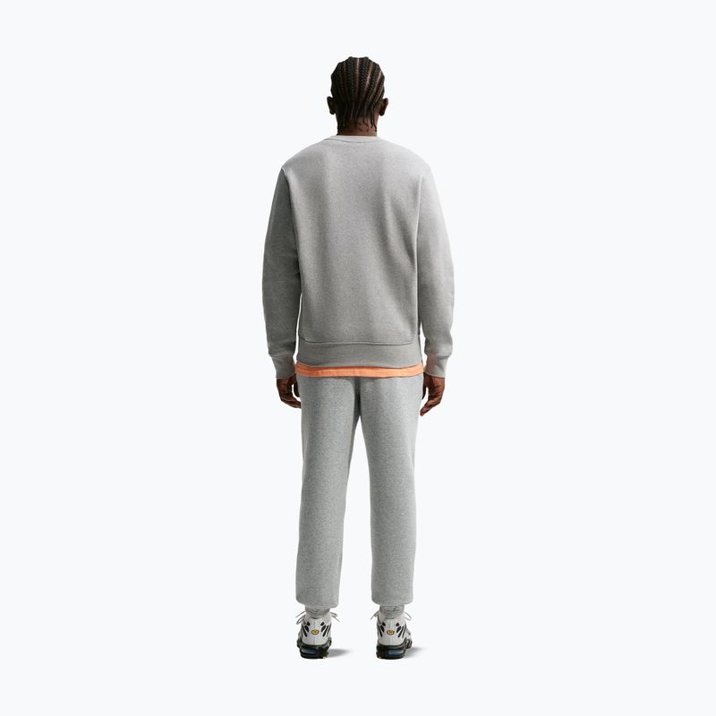 Men's trousers Nike Club Cuffed Brushed dark grey heather/light smoke grey/white 3
