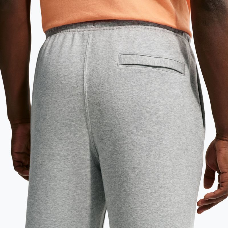 Men's trousers Nike Club Cuffed Brushed dark grey heather/light smoke grey/white 5