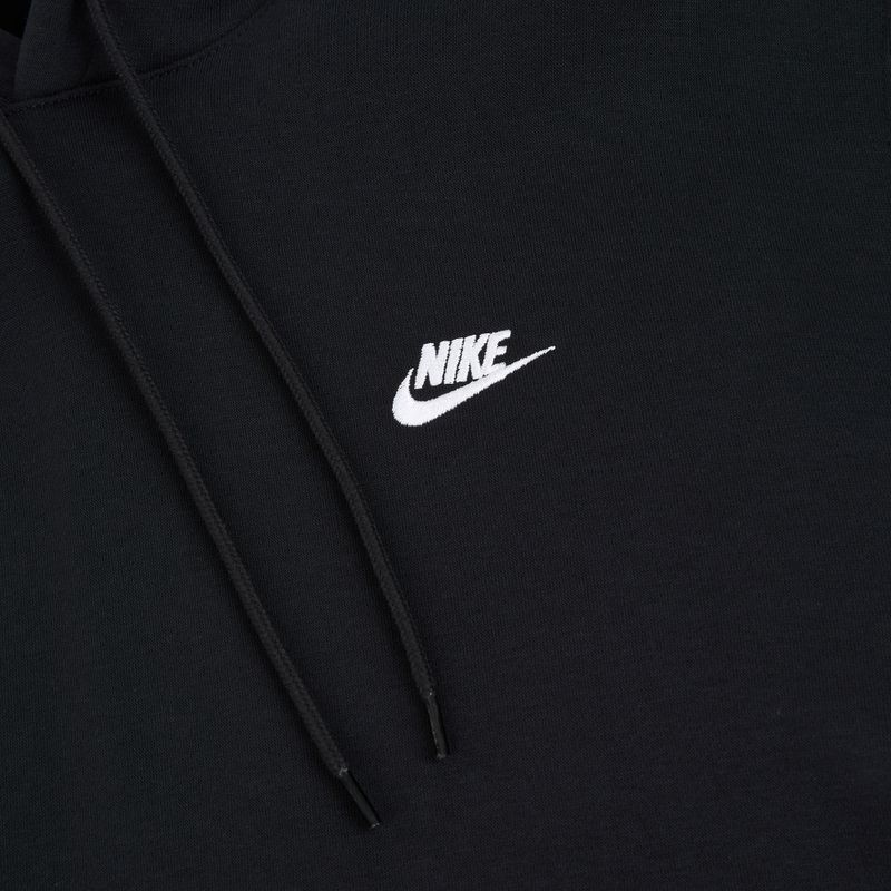 Men's sweatshirt Nike Club Pullover Hoodie black/black/white 8
