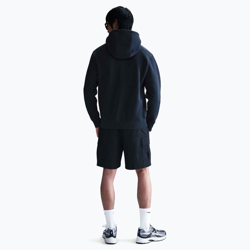 Men's sweatshirt Nike Club Full Zip Hoodie obsidian/obsidian/white 3