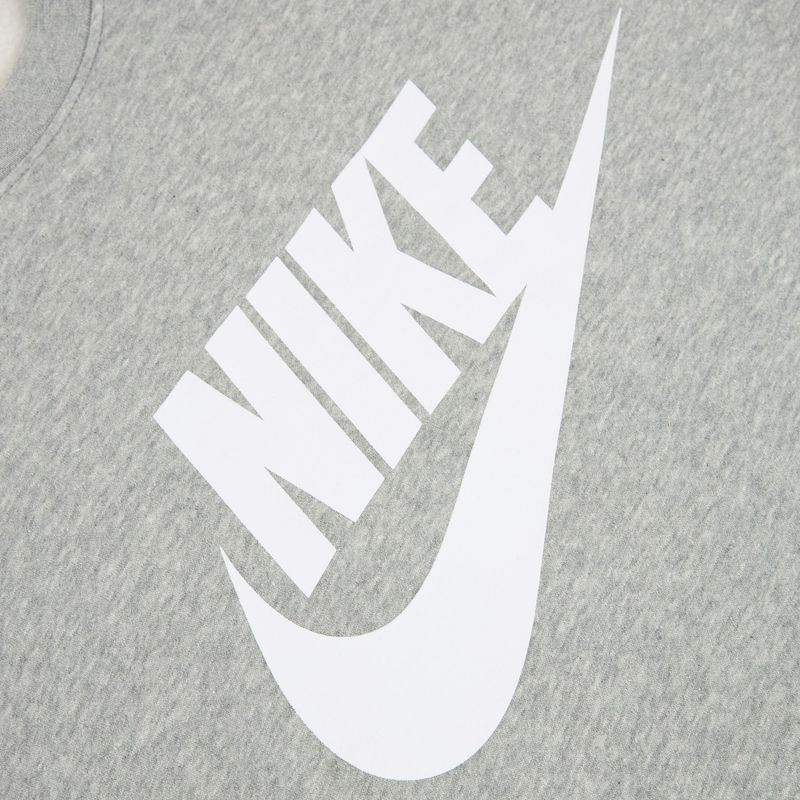 Men's sweatshirt Nike Sportswear Club Graphic Fleece Crew dark grey heather/white 8