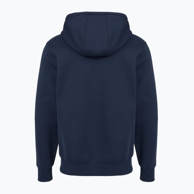 Men's sweatshirt Nike Club Full Zip Hoodie obsidian/obsidian/white 7