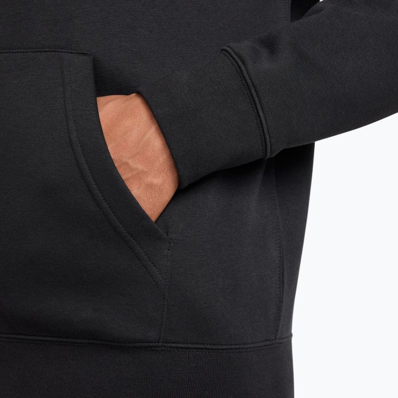 Men's sweatshirt Nike Club Full Zip Hoodie black/black/white 6