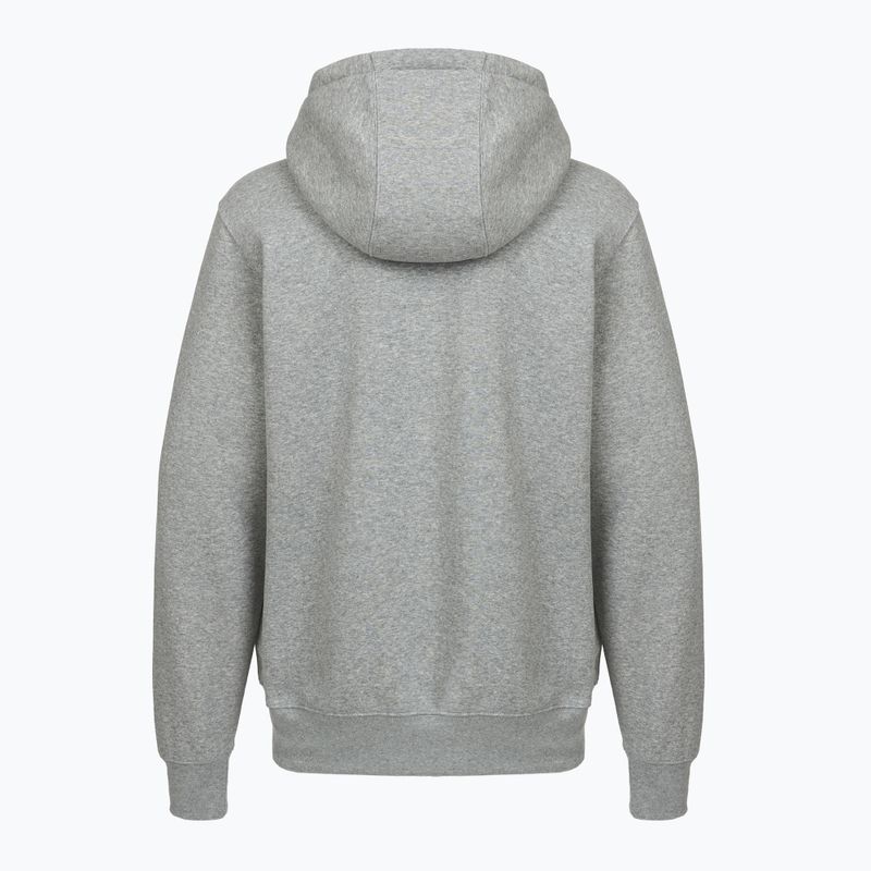 Men's sweatshirt Nike Club Full Zip Hoodie dark grey heather/light smoke grey/white 7