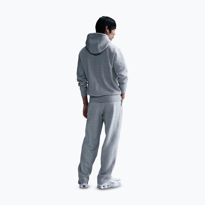 Men's sweatshirt Nike Club Full Zip Hoodie dark grey heather/light smoke grey/white 3