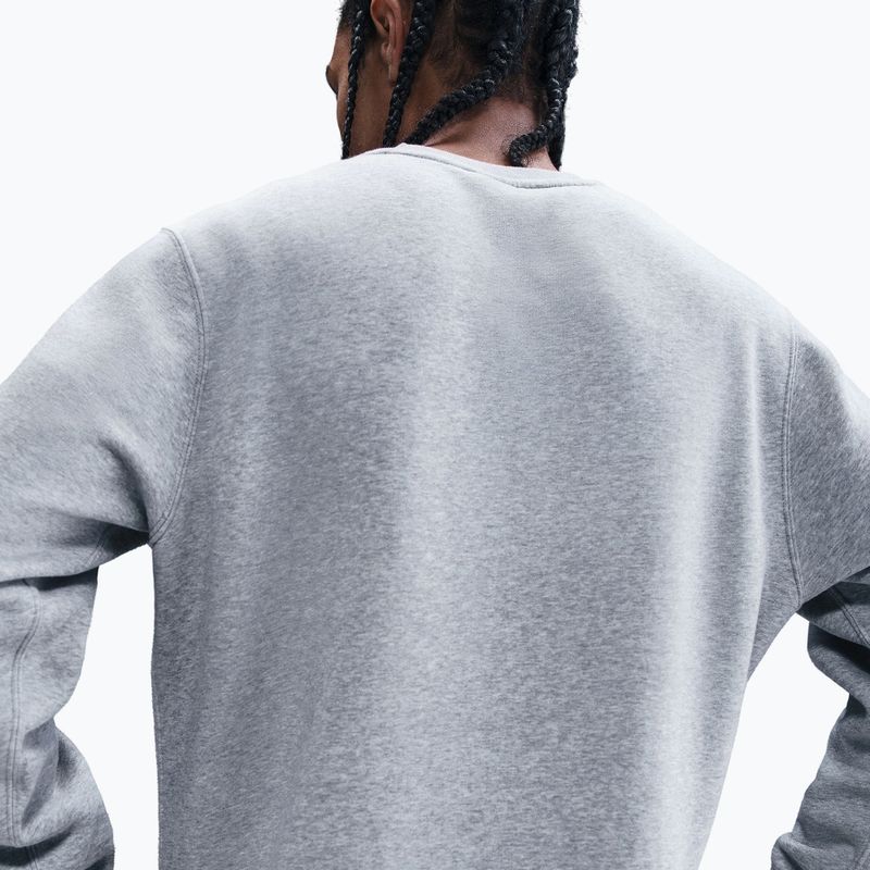 Men's sweatshirt Nike Sportswear Club Graphic Fleece Crew dark grey heather/white 5