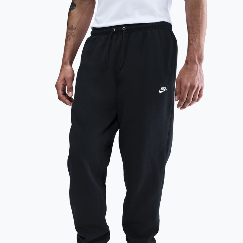 Men's trousers Nike Club Cuffed Brushed black/black/white 4